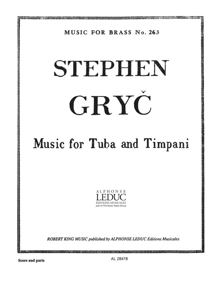 Stephen Gryc: Music for Tuba & Timpani